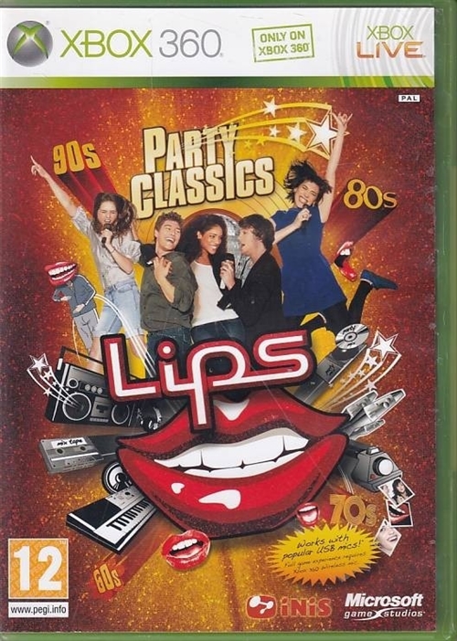 Party Classics Lips - XBOX 360 (B Grade) (Genbrug)